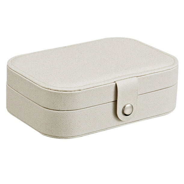 Travel Jewelry Box for Women Doubel Layer PU Leather Jewelry Organizer Portable